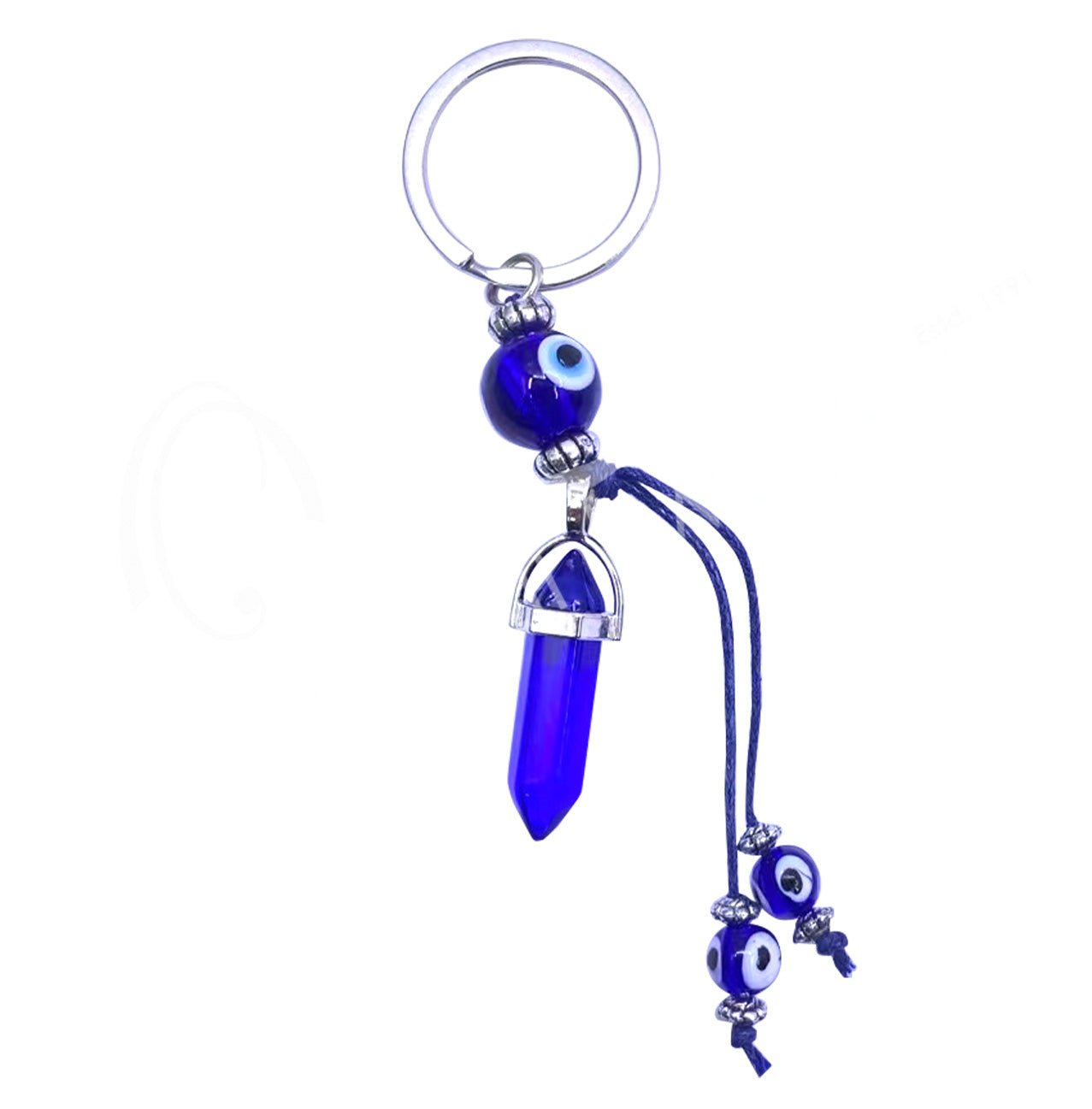 Evil Eye Crystal Point Keychain