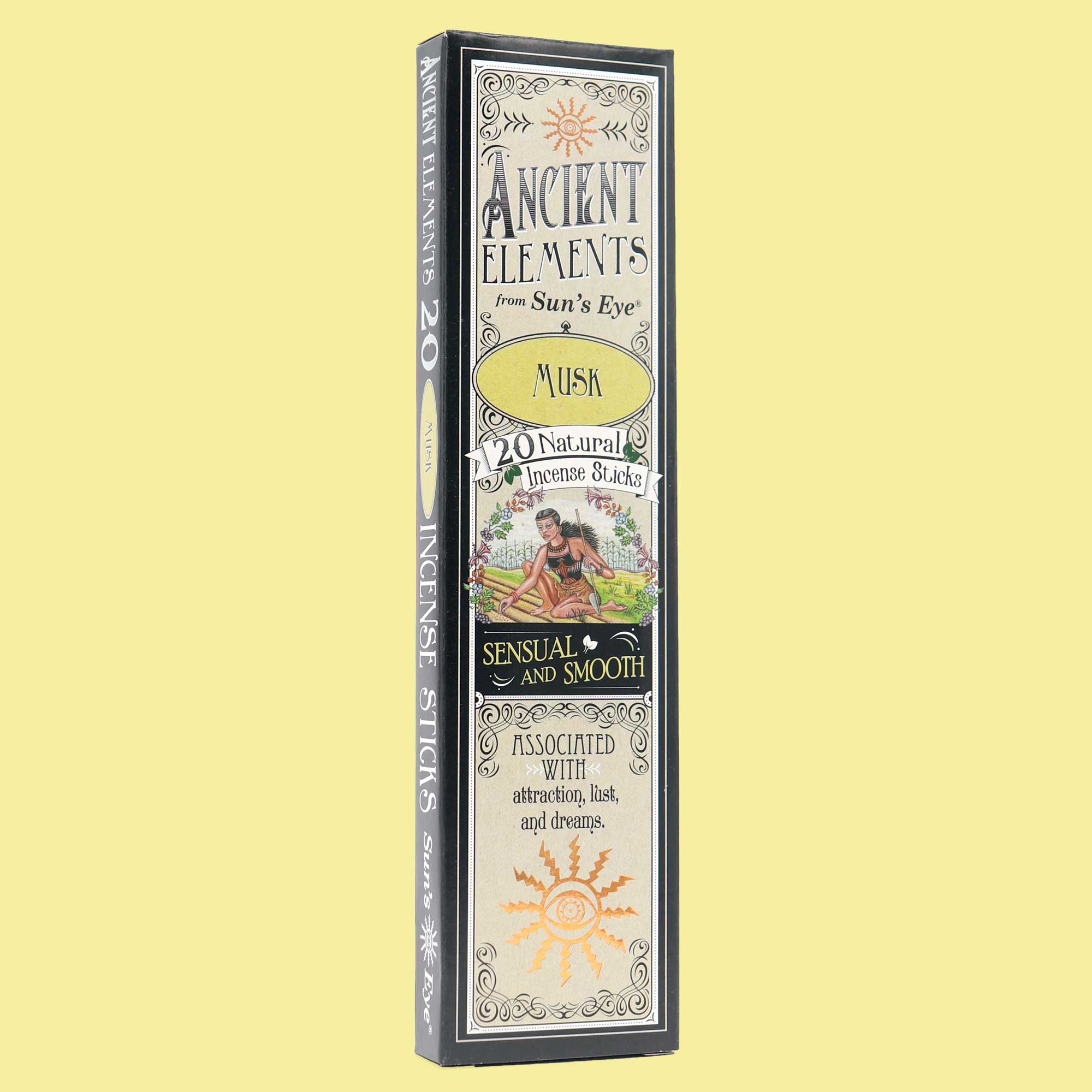 Ancient Elements Musk - Sun's Eye Incense Sticks 20 Pack