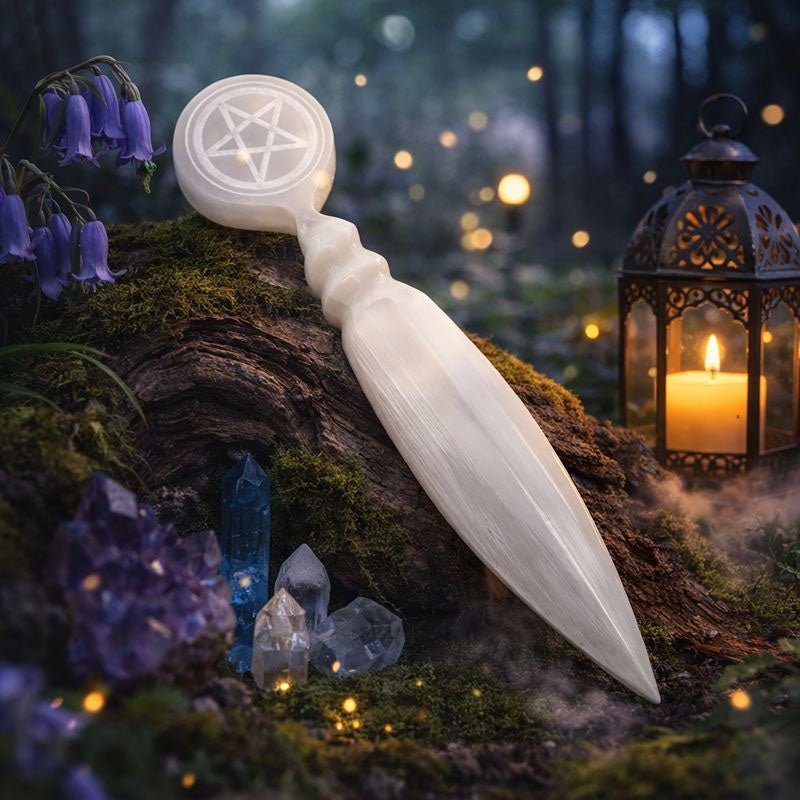 Selenite Pentacle Athame