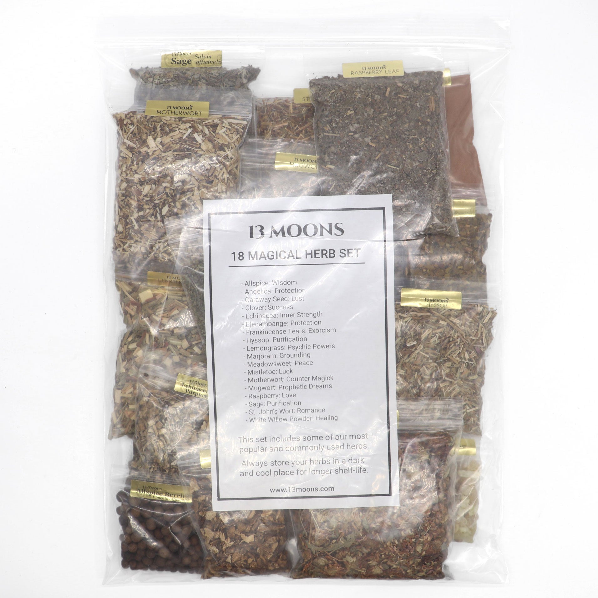 Spell Herbs For Witchcraft 24 Bottles Of Magical Herbal Supplies