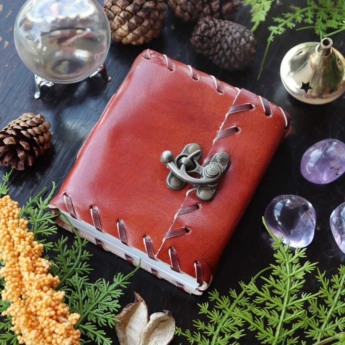 1842 Poetry Leather Journal, 3 1/4 x 4 - 13 Moons
