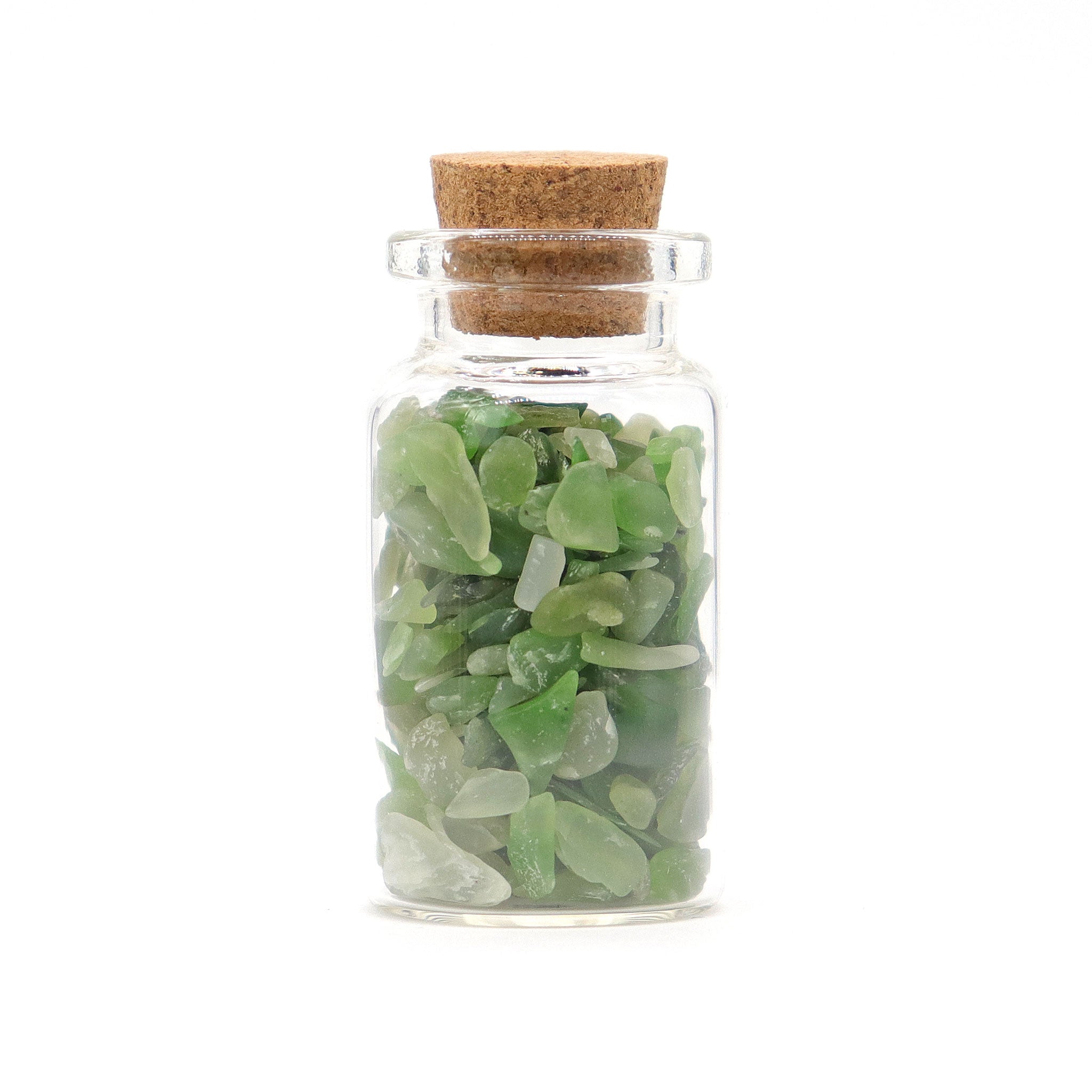 Jade Nephrite Gemstones in Bottle