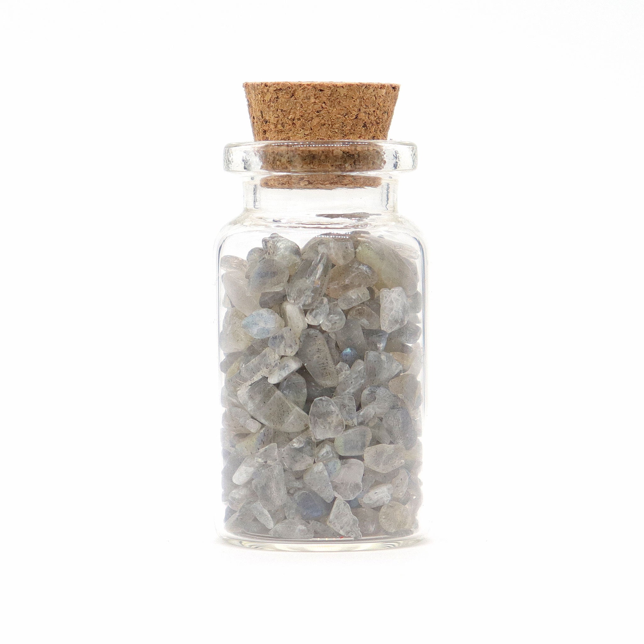 Labradorite Gemstones in Bottle