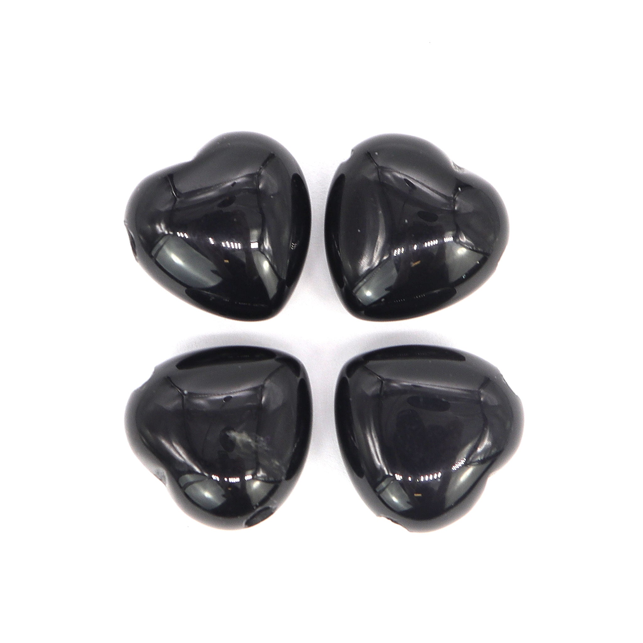 Black Obsidian Heart Pendant - 13 Moons