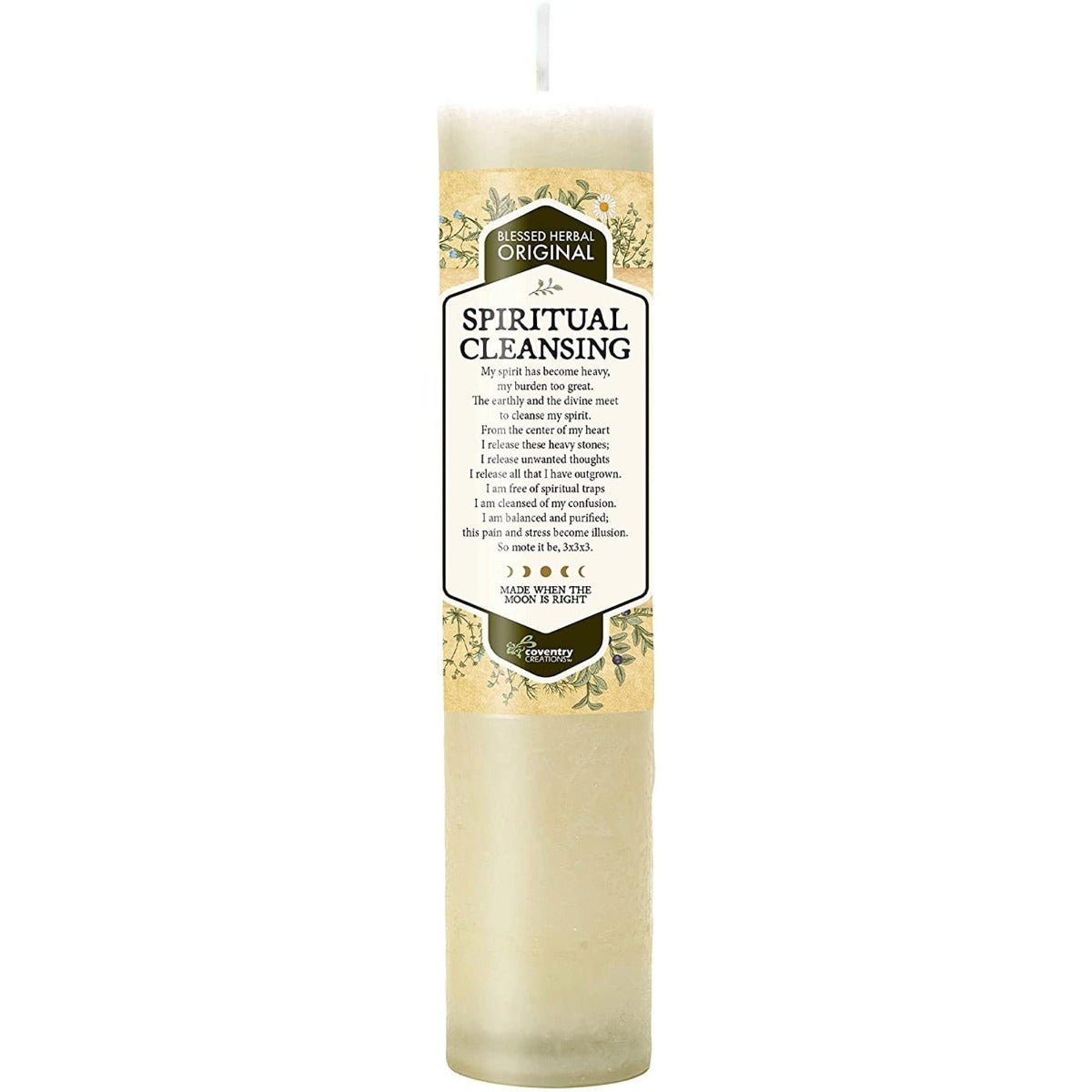 Blessed Herbal Spiritual Cleansing Candle - 13 Moons