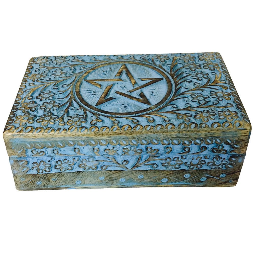 Blue Pentacle Altar Box - 13 Moons