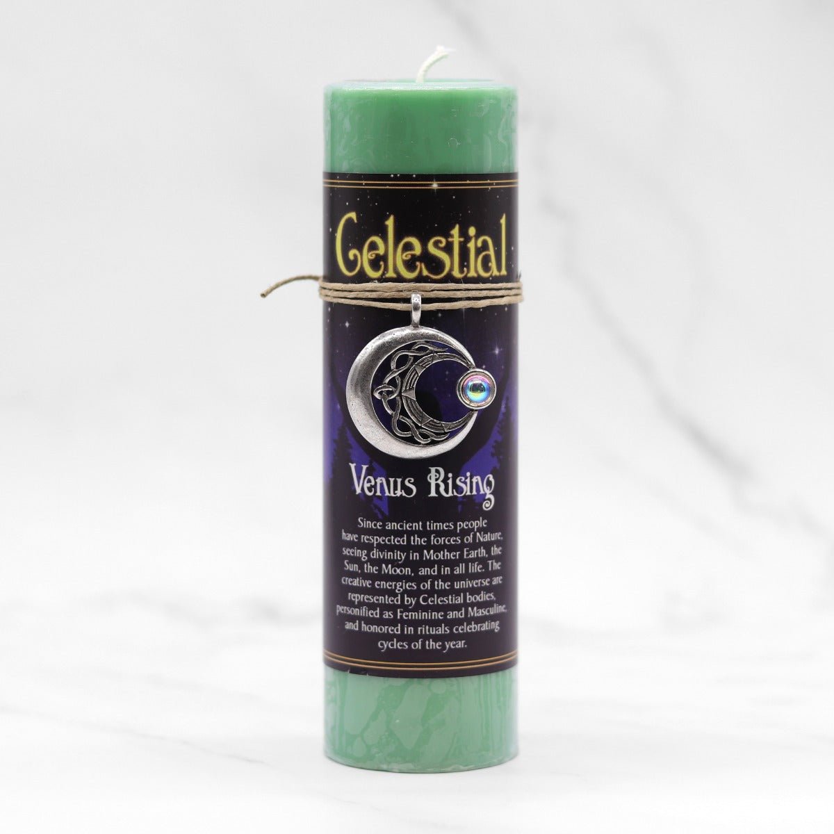 Celestial Venus Rising Candle with Pendant - 13 Moons