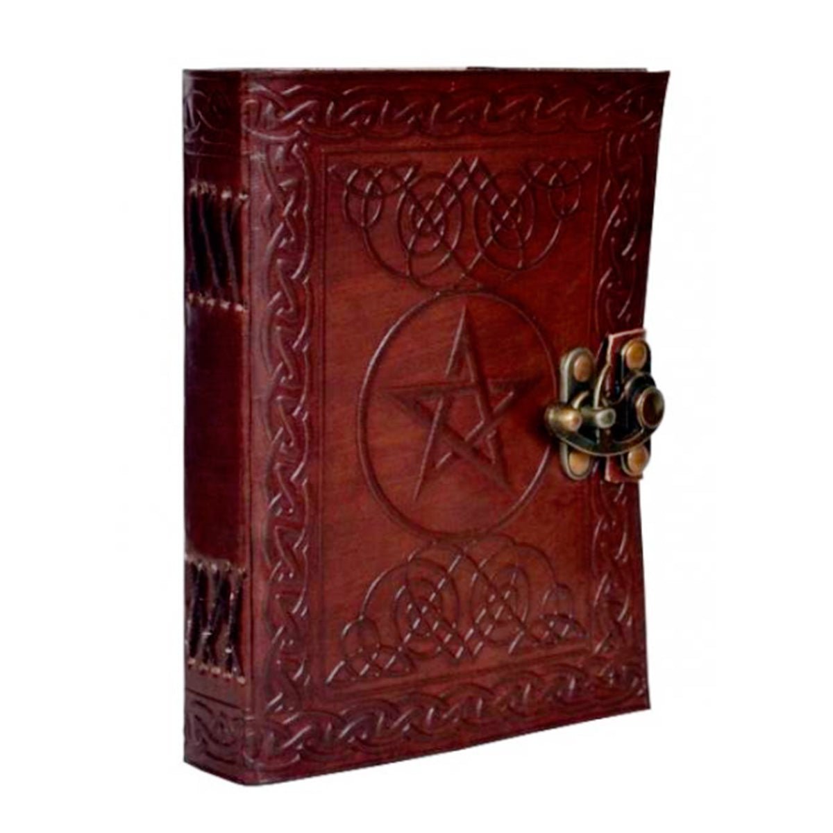 Celtic Pentacle Journal, Brown Leather - 13 Moons
