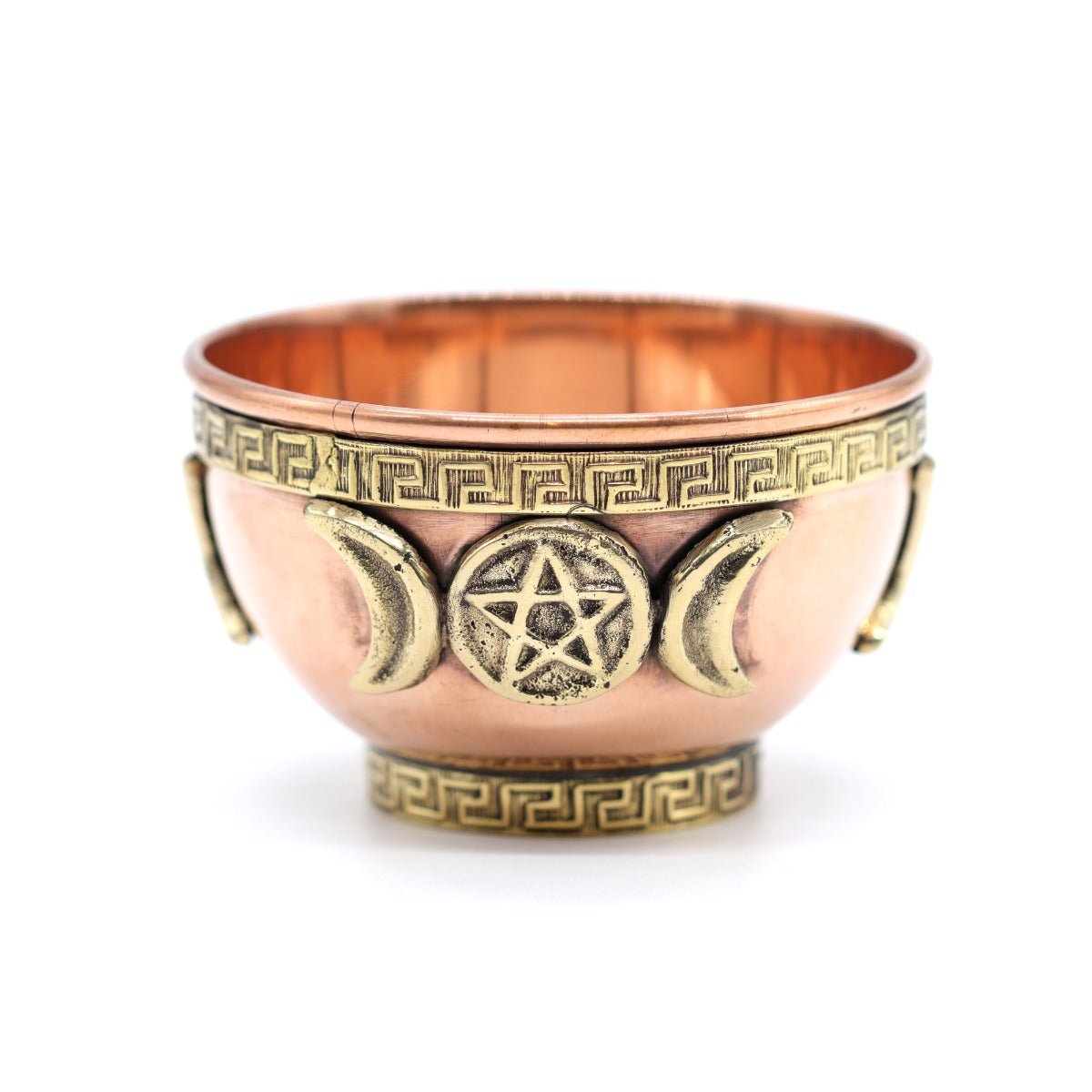 Copper Triple Moon Offering Bowl - 13 Moons