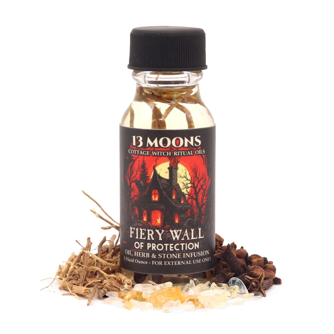 Fiery Wall of Protection Ritual Oil by 13 Moons - 13 Moons