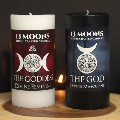God and Goddess Altar Candle Set - 13 Moons