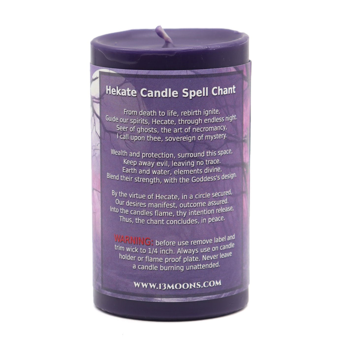 Hekate Ritual Candle Small Pillar - 13 Moons