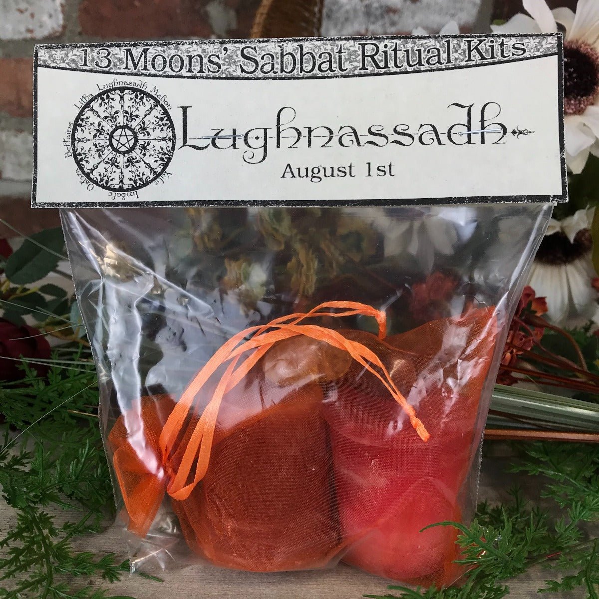 Lughnassadh Candle and Stone Set - 13 Moons