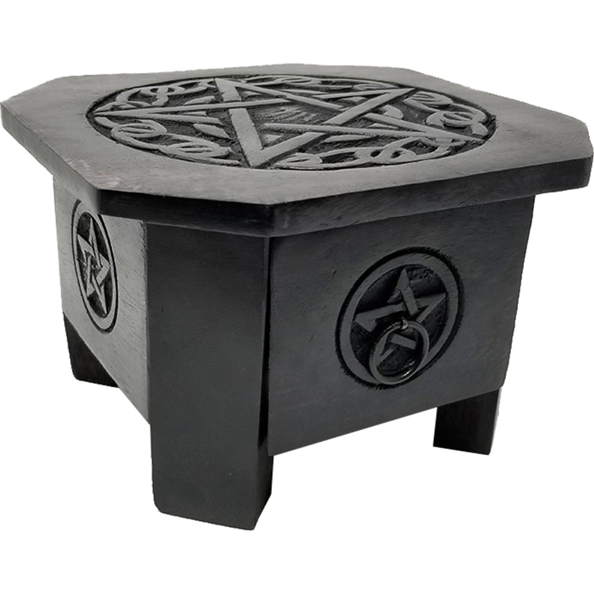 Pentacle Altar Table with Drawer - 13 Moons