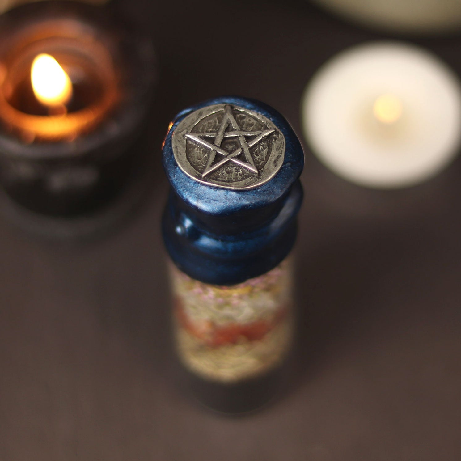 Pentacle Protection Spell Bottle - 13 Moons