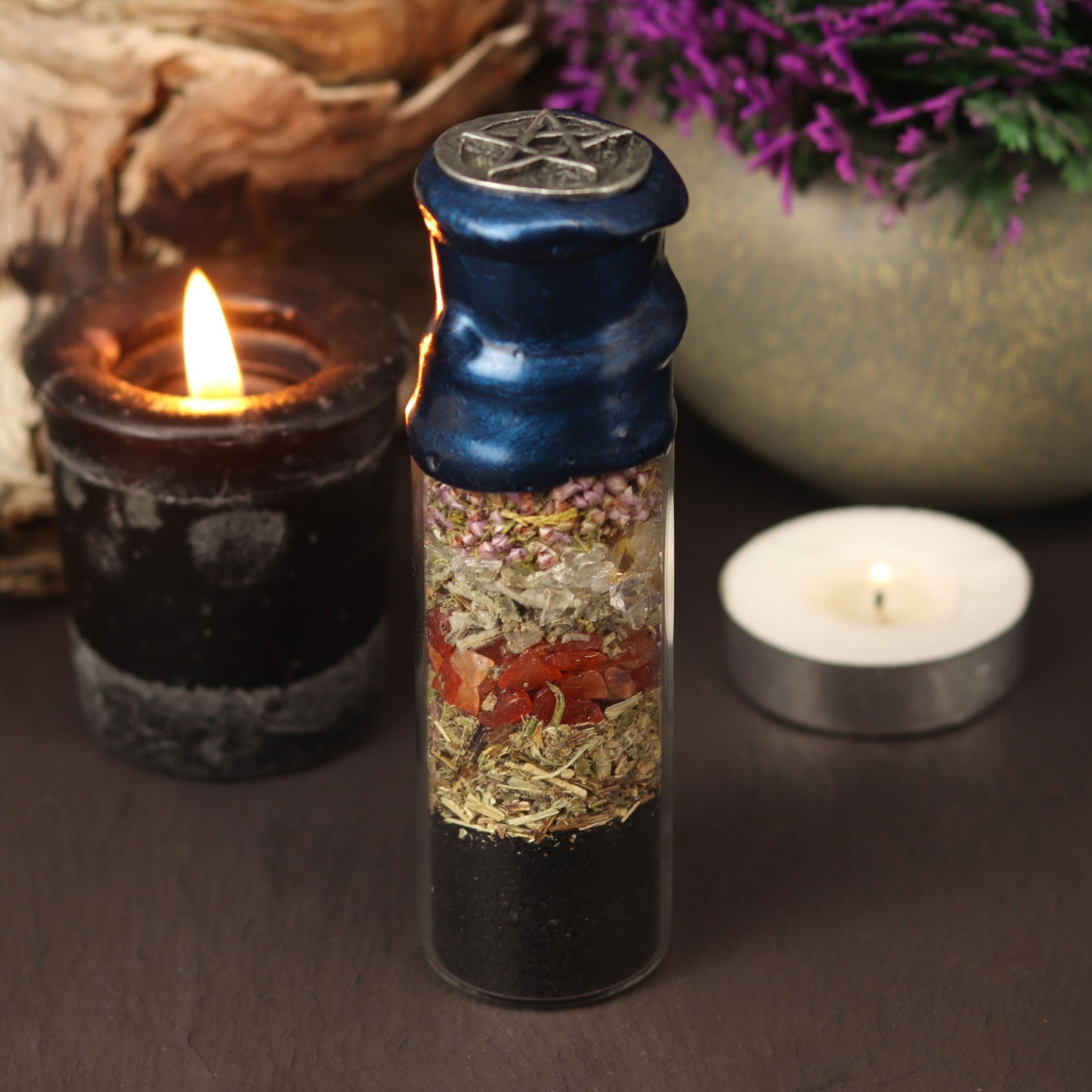 Pentacle Protection Spell Bottle - 13 Moons