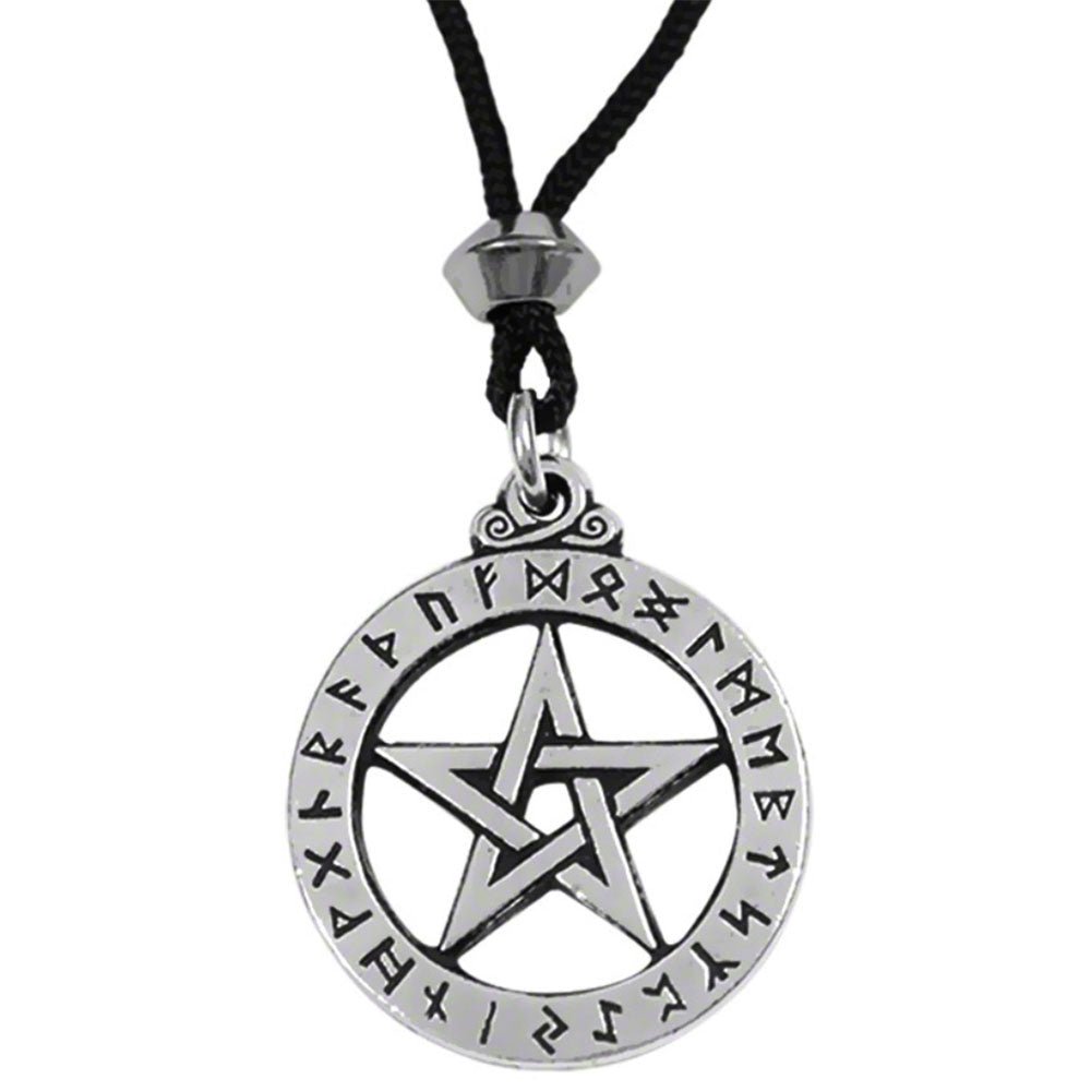 Runic Pentacle Pendant, Small - 13 Moons