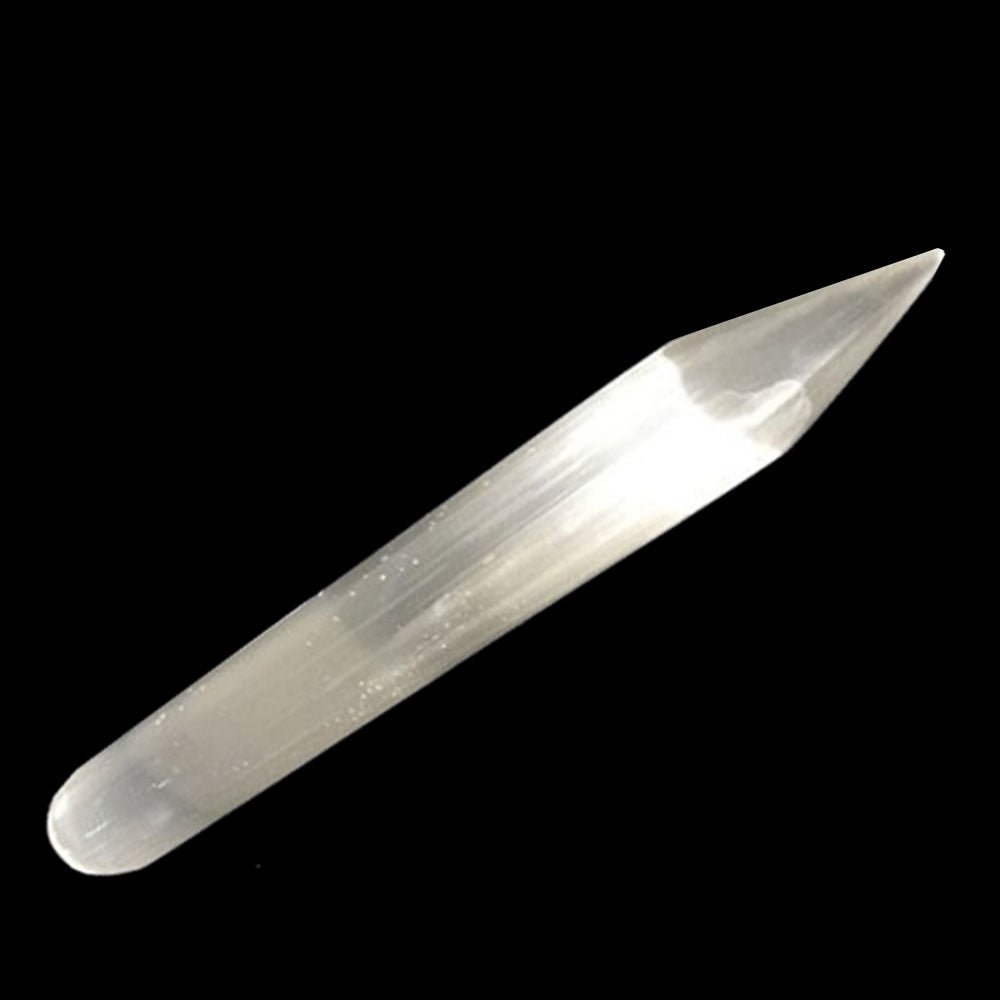 Selenite Crystal Point Wand - 13 Moons