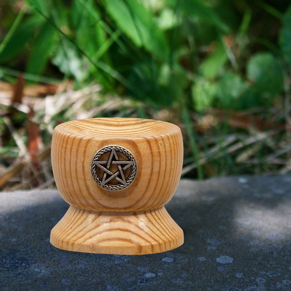 Sphere Stand, Pentacle Wooden - 13 Moons