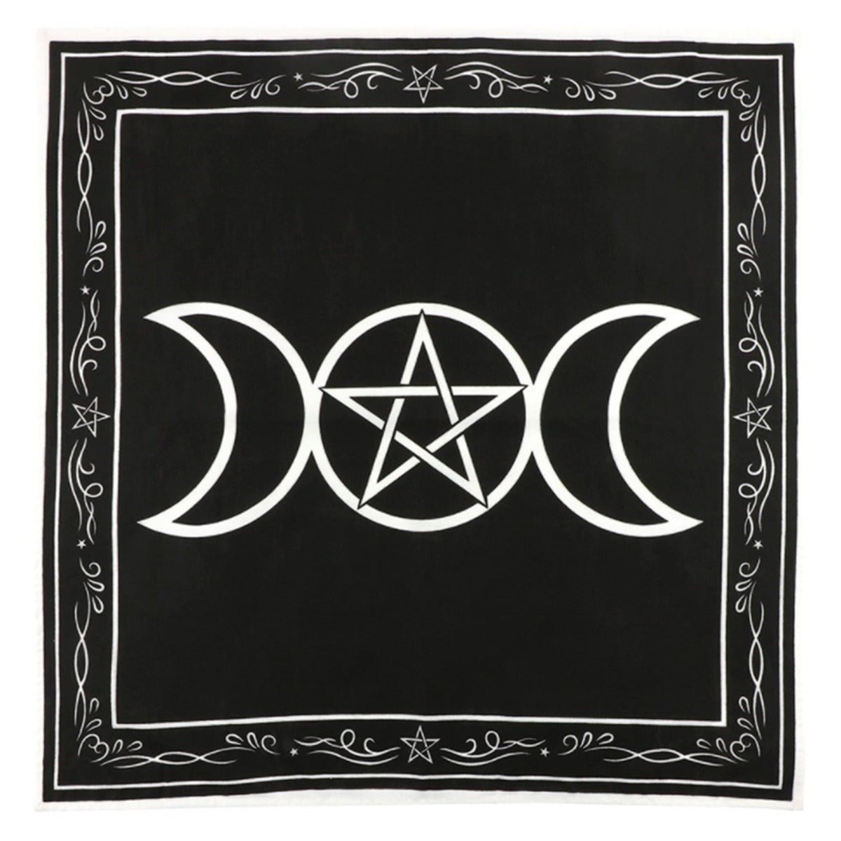 Triple Moon Pentacle Altar Cloth 27.5 inches - 13 Moons