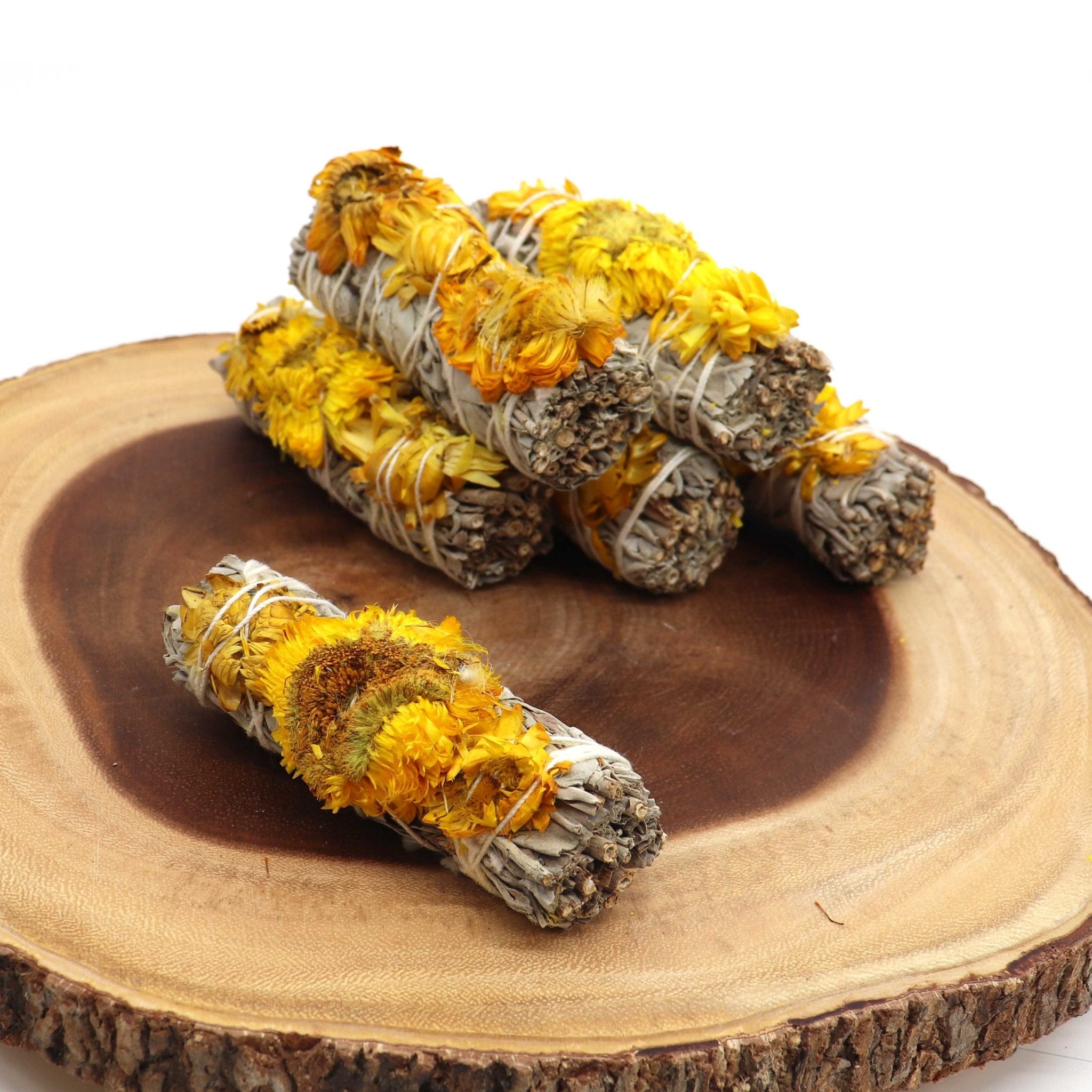 White Sage & Sunflower Smudge Stick White Sage Bundles