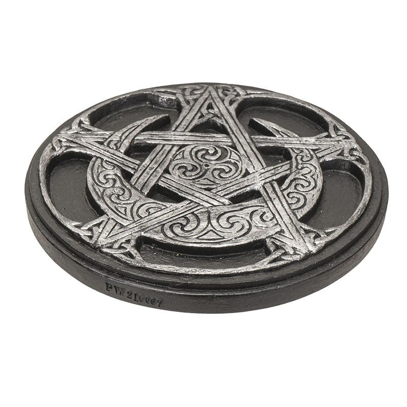Pentacle Moon & Triskele Incense Holder