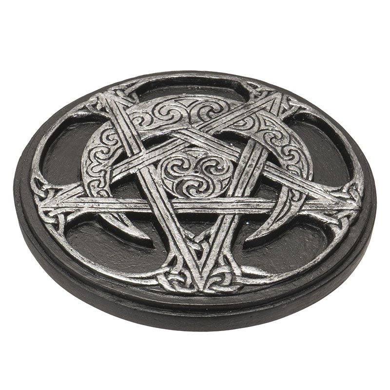 Pentacle Moon & Triskele Incense Holder