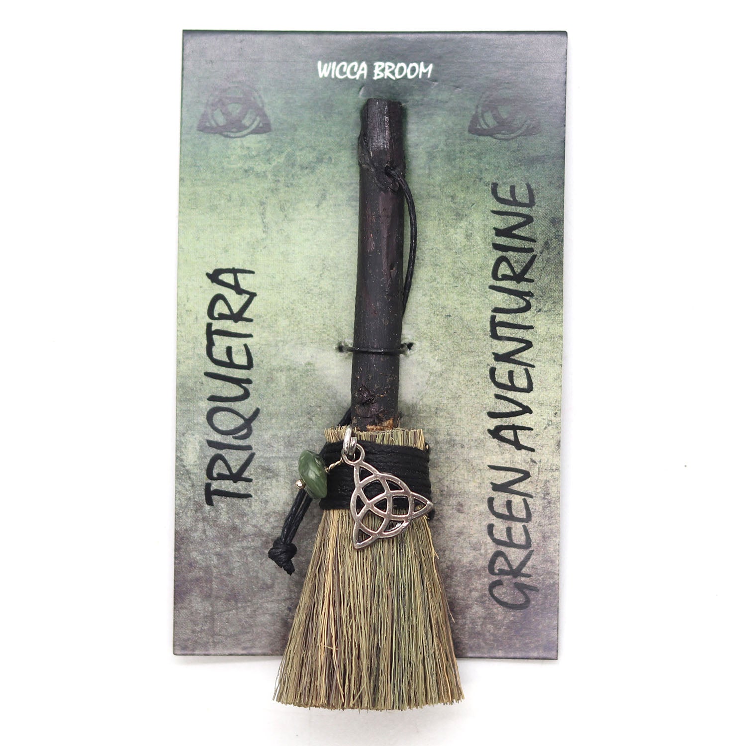 Witch's Broom – Mini Triquetra & Green Aventurine