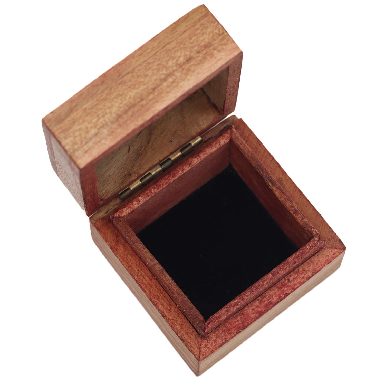 Triple Moon Pentacle Brass Inlay Wooden Mini Box
