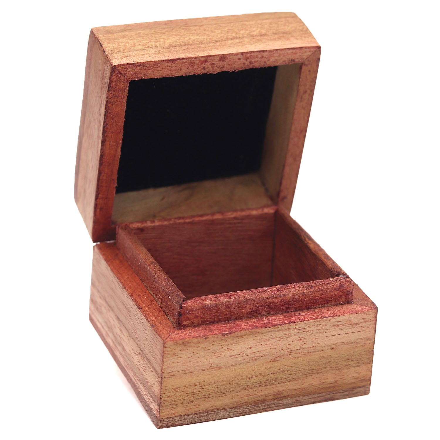 Triple Moon Pentacle Brass Inlay Wooden Mini Box