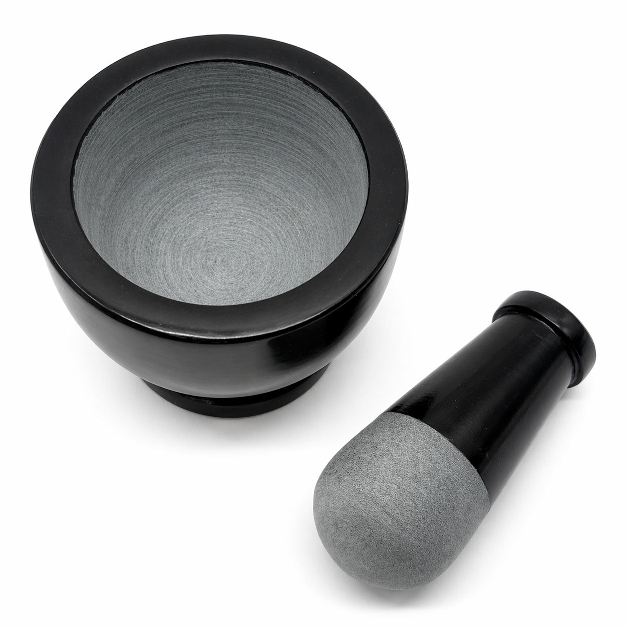 Black Soapstone Mortar and Pestle Set