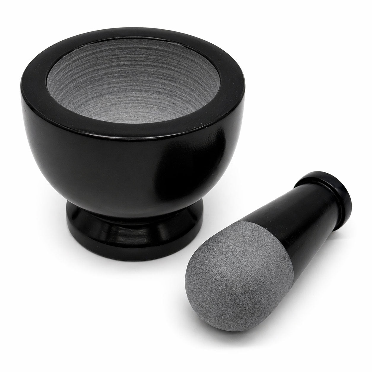 Black Soapstone Mortar and Pestle Set