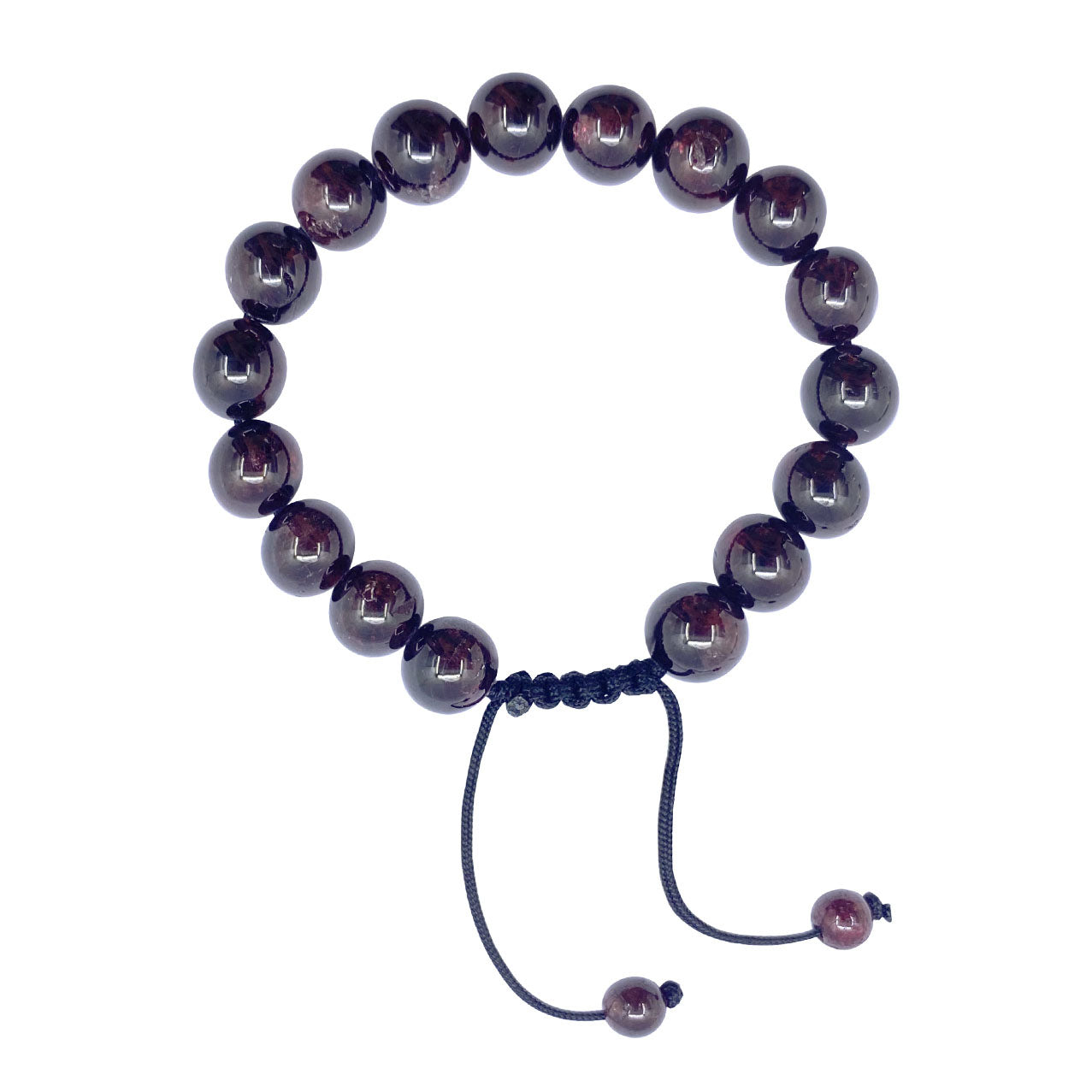Garnet Adjustable Bracelet – 10mm Beads
