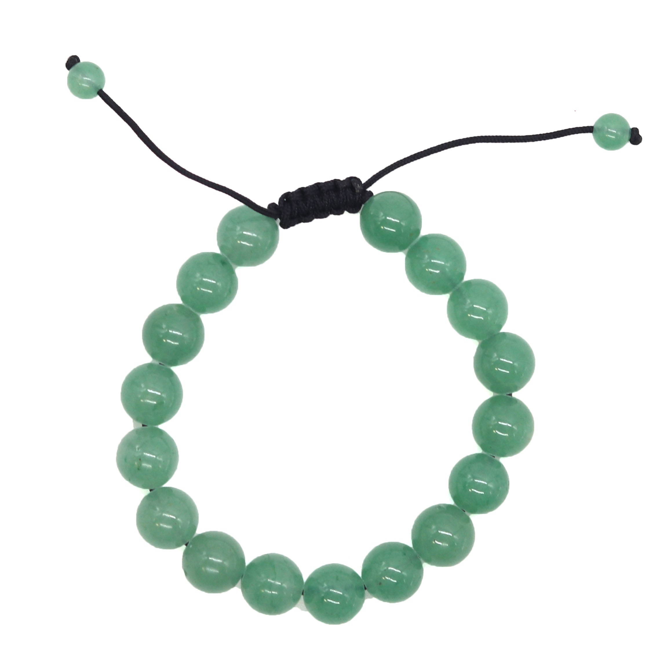 Green Aventurine Adjustable Bracelet – 10mm Beads