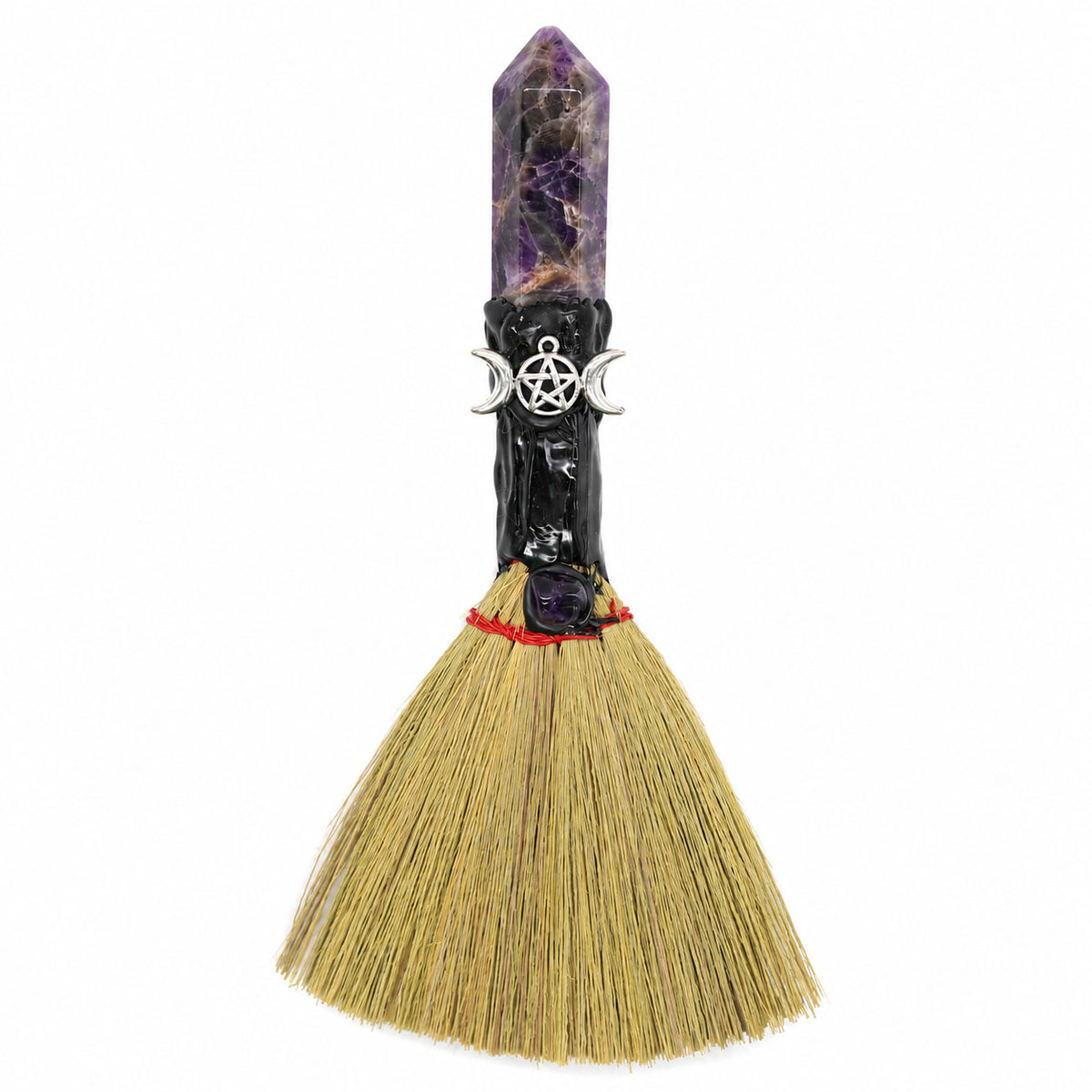 Witch's Altar Broom with Amethyst Point