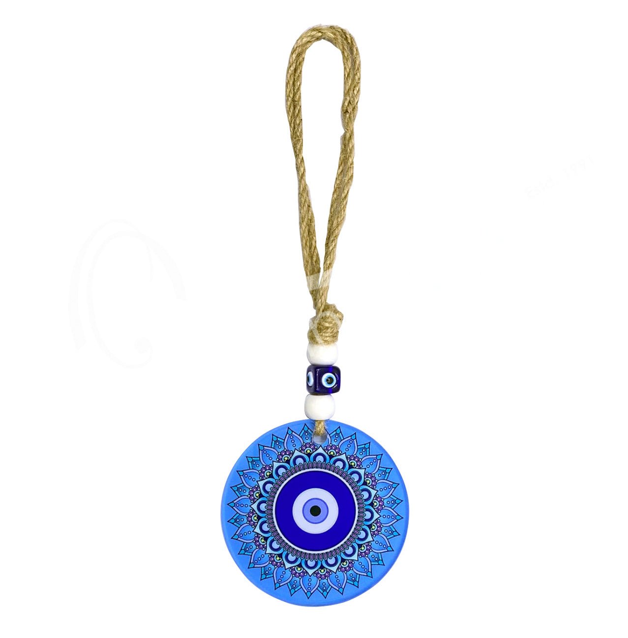 Evil Eye Glass Printed Hanging Ornament