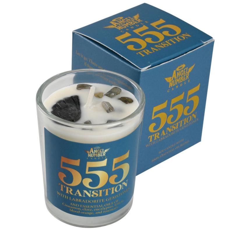 555 Transition Angel Number Jar Candle