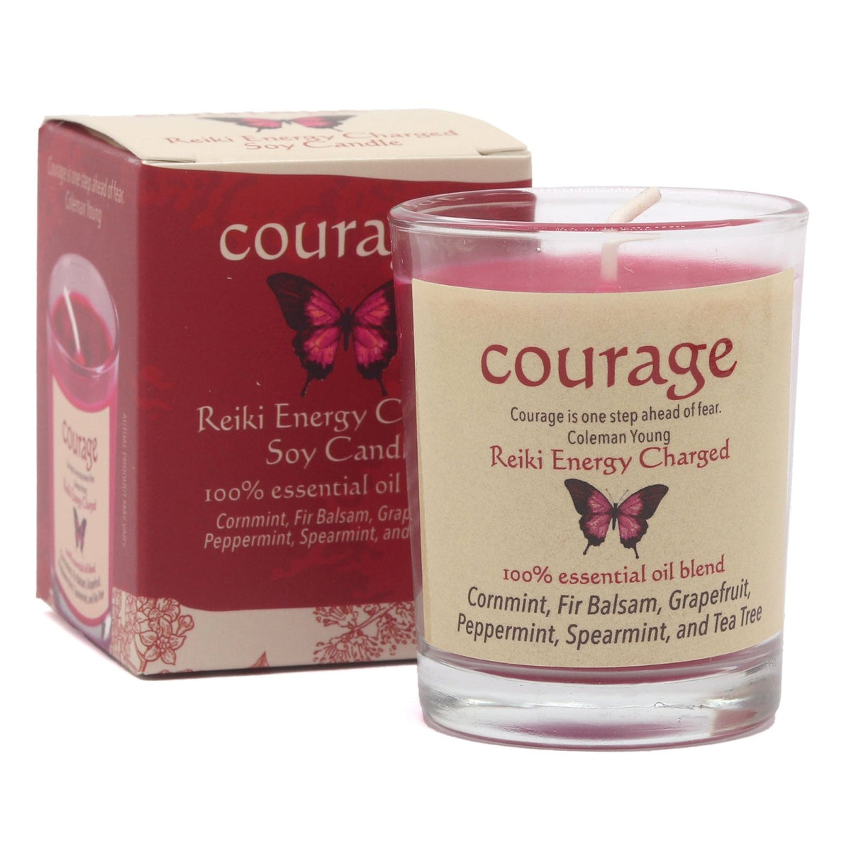 Courage Herbal Intentions Jar Spell Candle