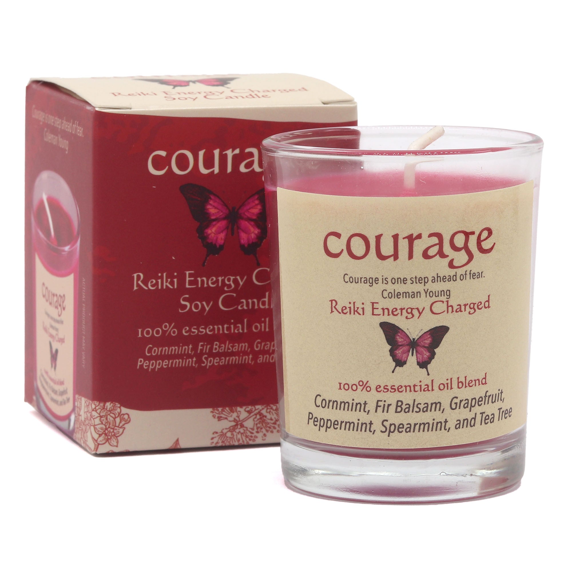 Courage Herbal Intentions Jar Spell Candle