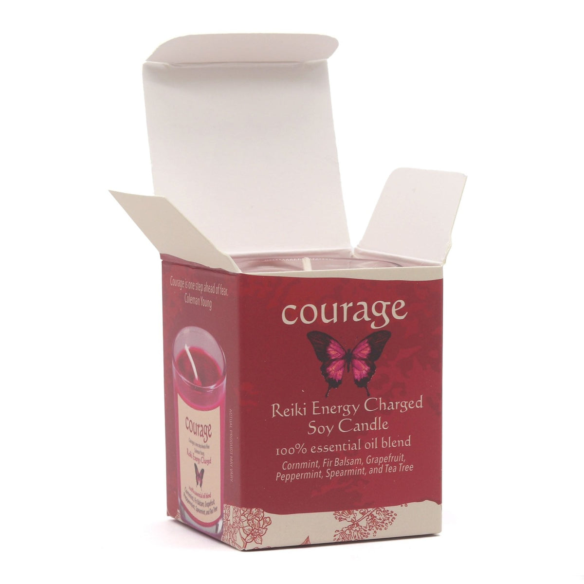 Courage Herbal Intentions Jar Spell Candle