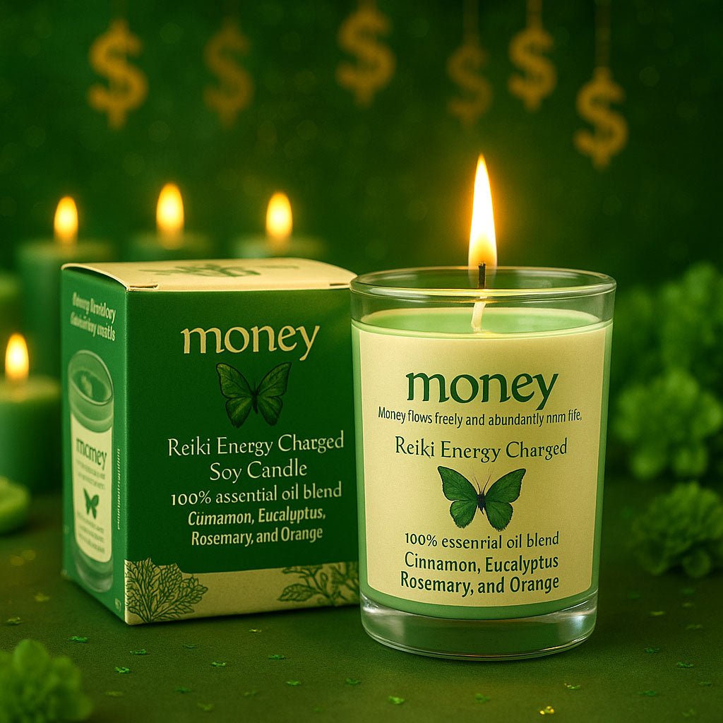 Money Herbal Intentions Jar Spell Candle