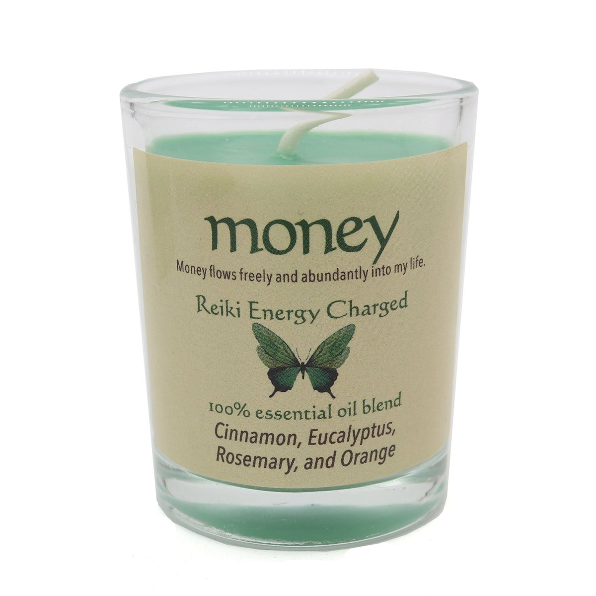 Money Herbal Intentions Jar Spell Candle