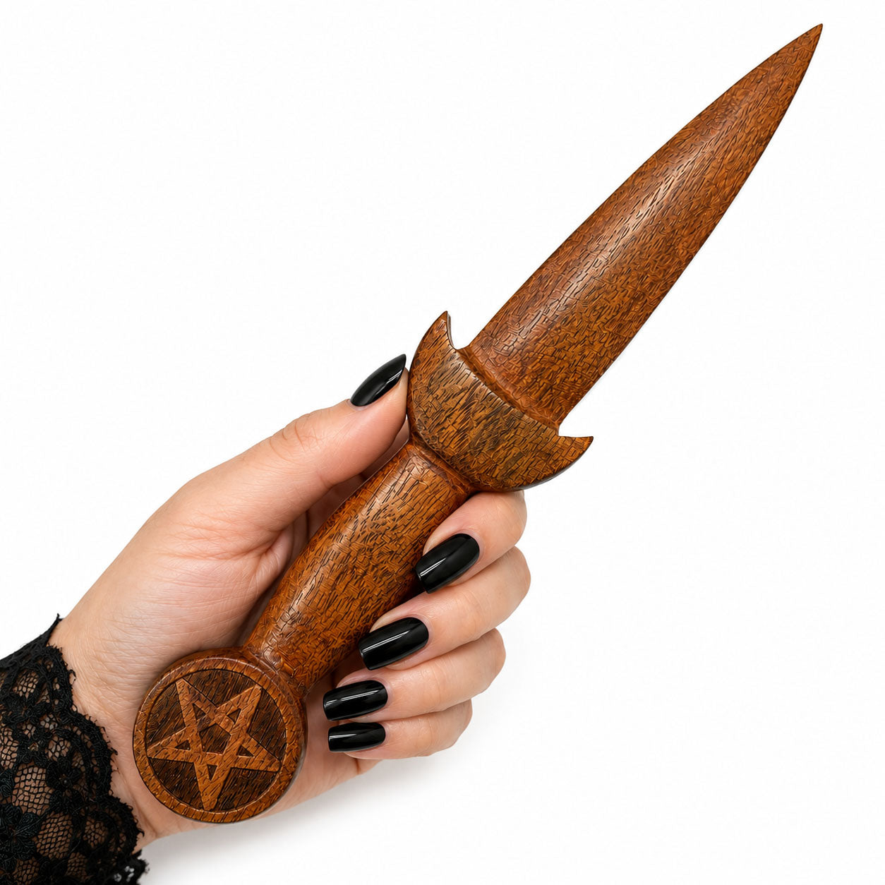 Pentacle Witchcraft Wooden Ritual Athame