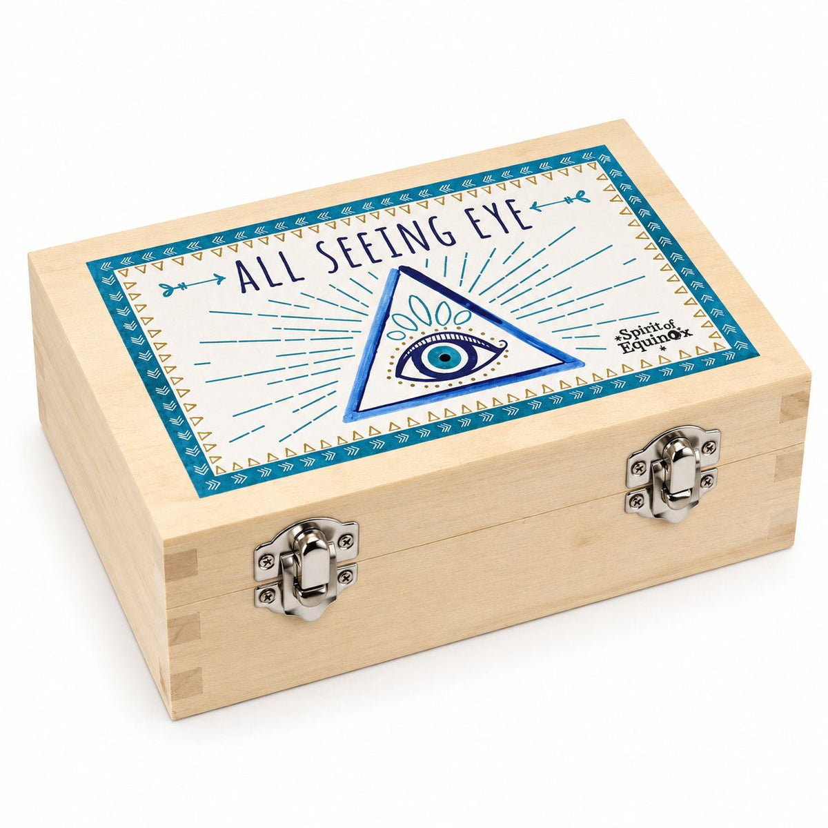 All Seeing Eye Wooden Chest