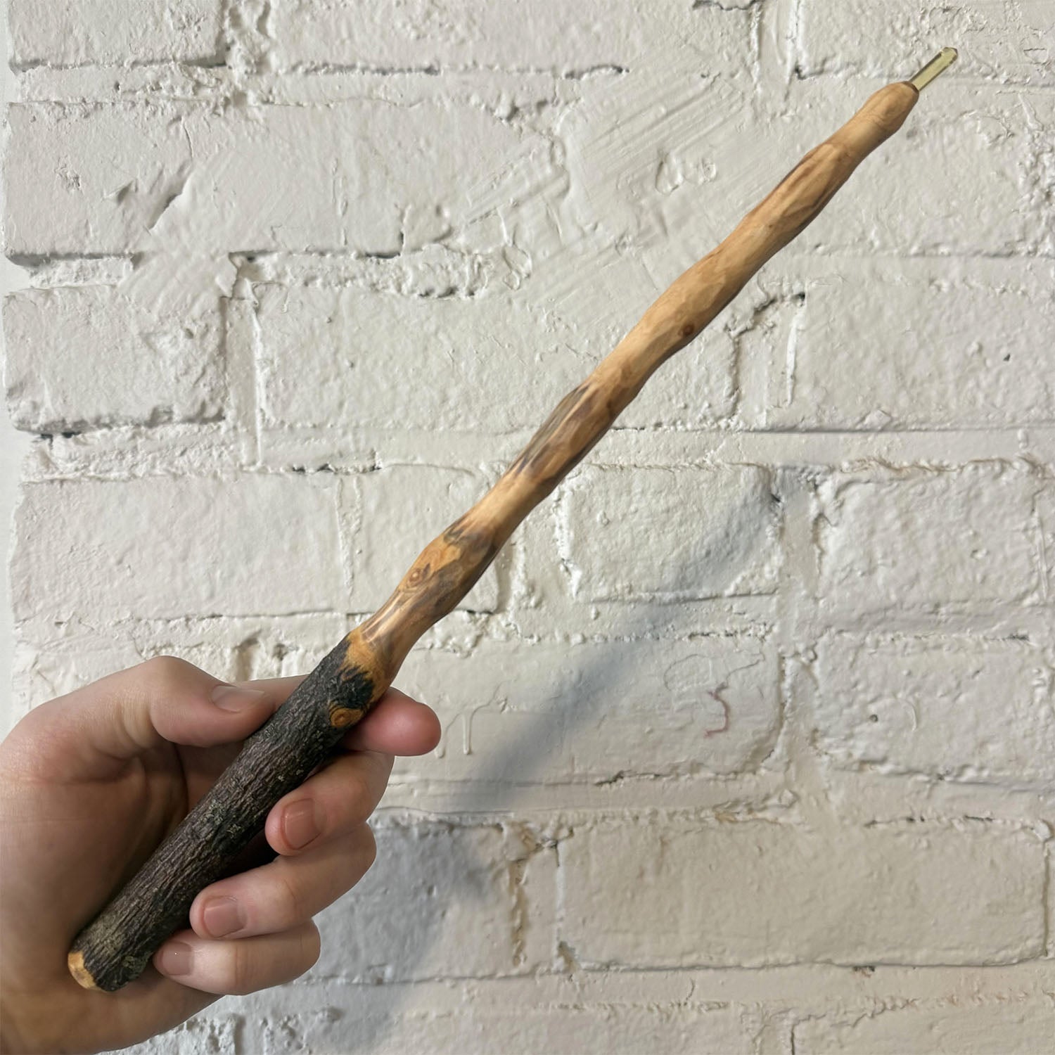Apple Wand 12 Inches with Citrine Crystal Point