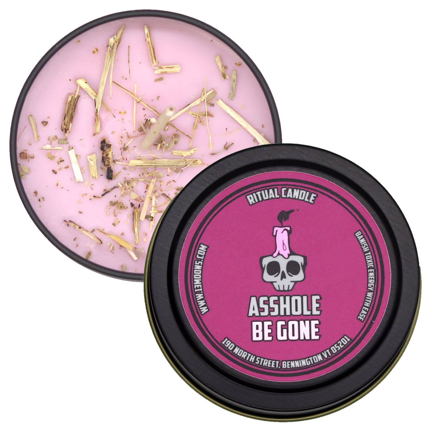 Asshole Be Gone Fixed & Dressed Ritual Candle