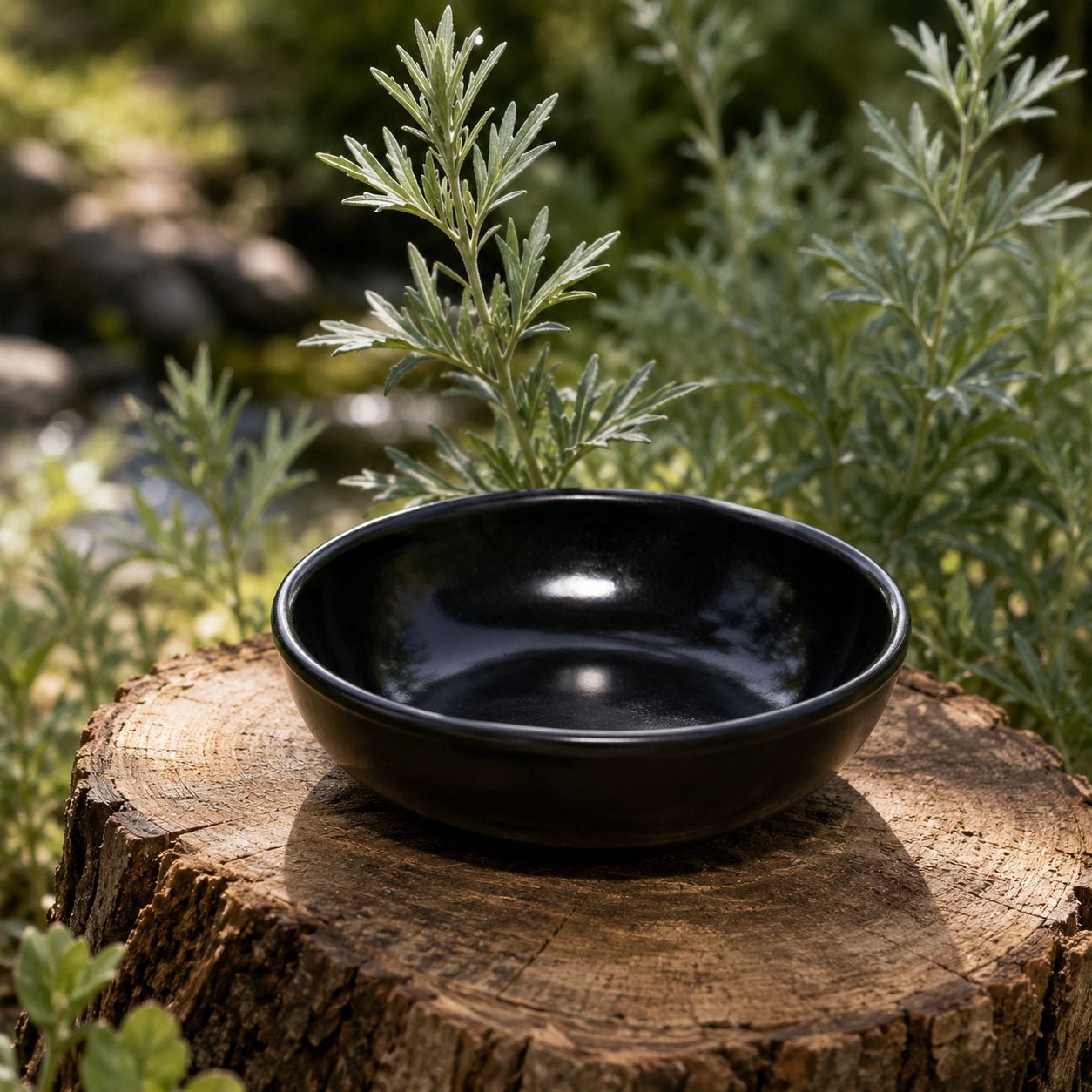 Black Scrying Bowl 6 in