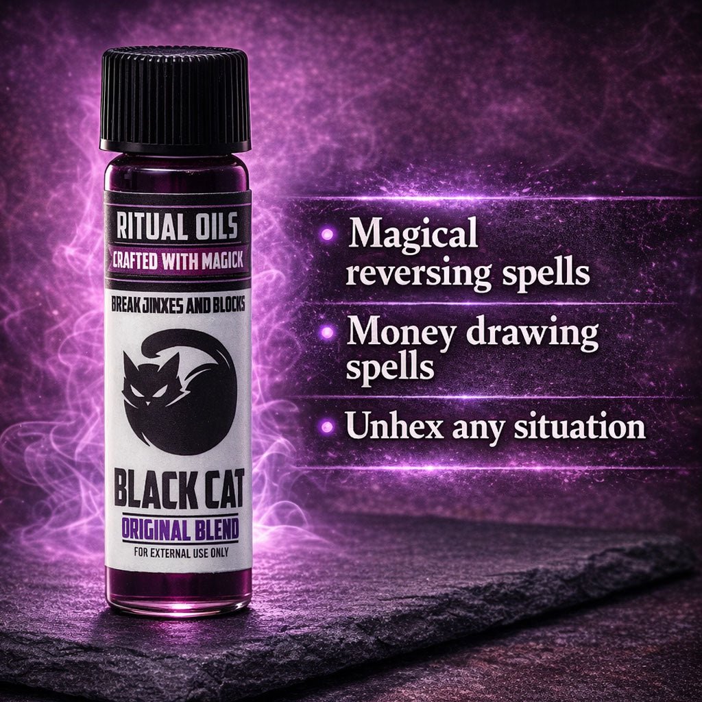Black Cat Ritual Crafted Oil by 13 Moons