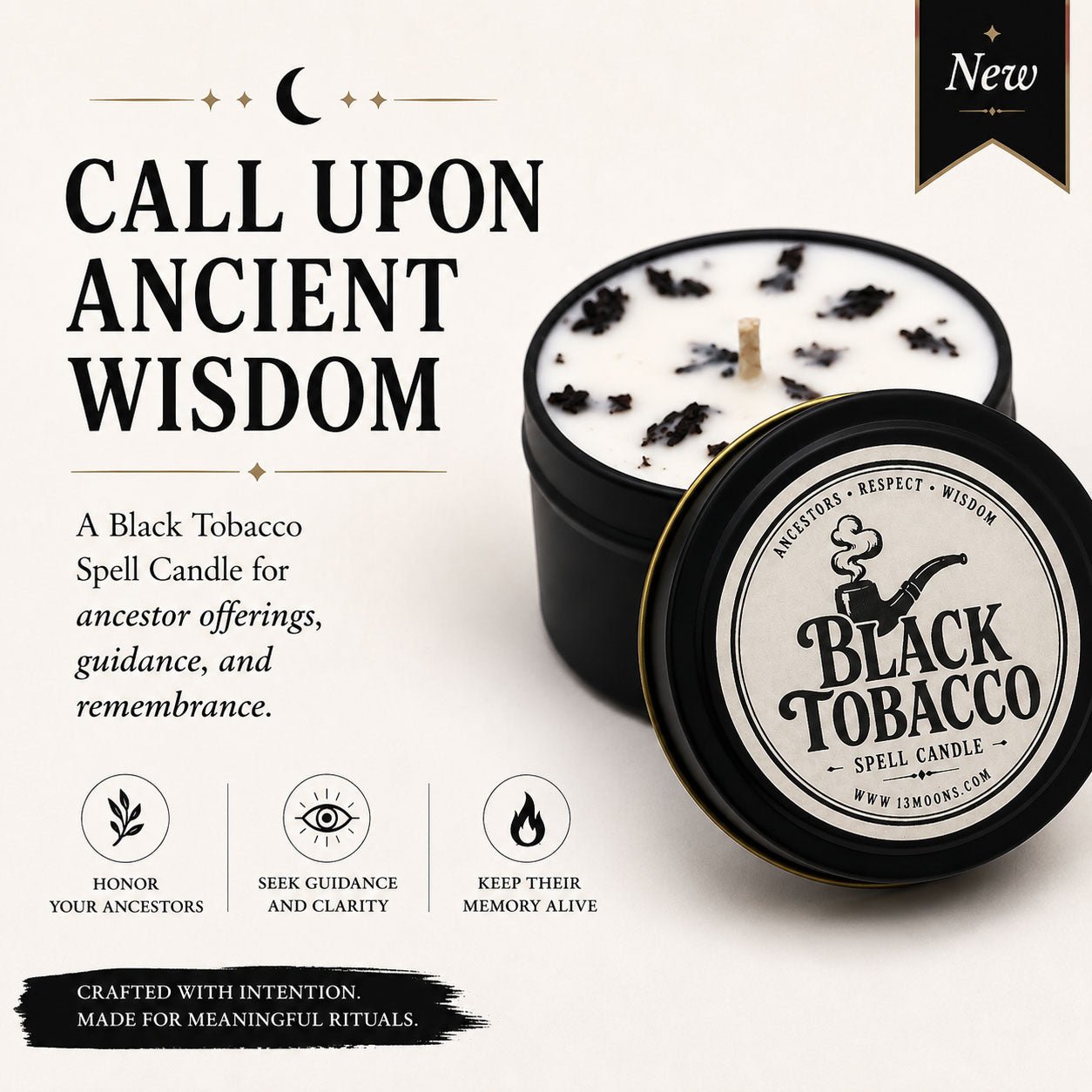 Black Tobacco Witchcraft Spell Candle