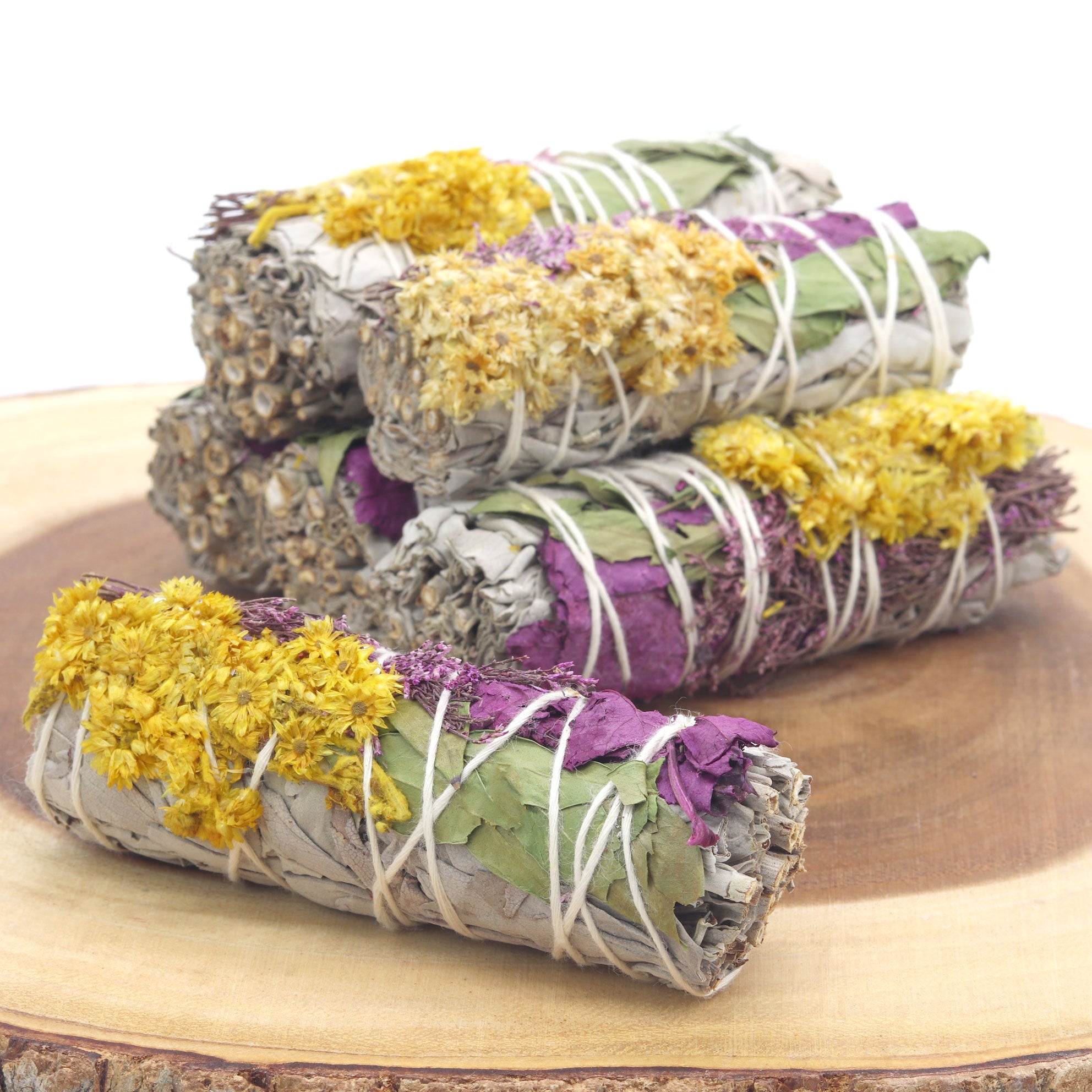 Calendula and White Sage Smudge Stick 1409 New Age Imports